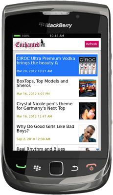 Enchanted PR BlackBerry App