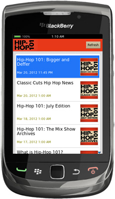 Hip-Hop 101 BlackBerry App
