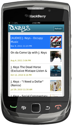 J.Keys BlackBerry App