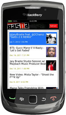 Rasha Entertainment BlackBerry App