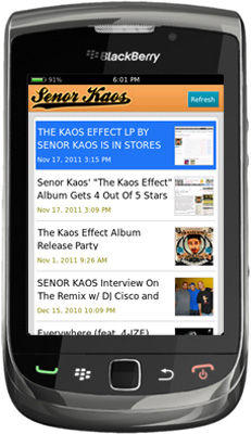 Senor Kaos BlackBerry App