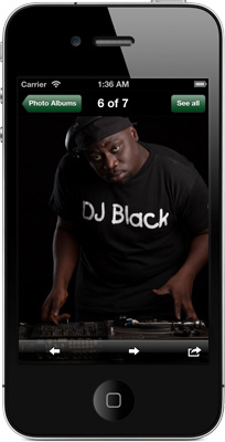 DJ Black iPhone App DJ Black iPhone App