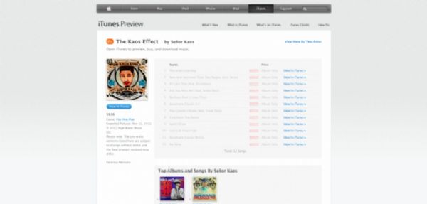 THE KAOS EFFECT LP BY SENOR KAOS IS IN STORES NOW!!!