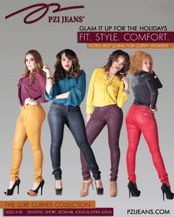PZI JEANS Luxe Curves...  GLAM IT UP FOR THE HOLIDAYS!