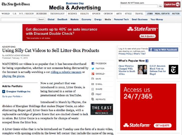 Litter Genie Ad with SweatBeatz Gets Nods from New York Times & T-Pain!