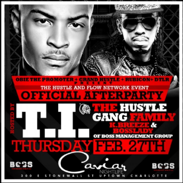 T.I. hosting CIAA event in Charlotte, NC (check flyer and link for details)