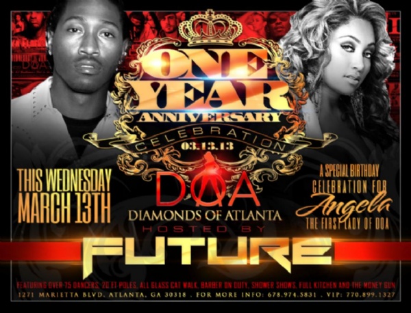 3/13 ONE Year Anniversary Of D.O.A. Hosted by FUTURE, Antawn Jamison, Metta World Peace & The LAKERS