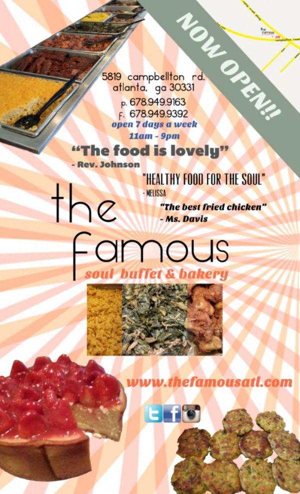 "The Famous" Soul Food Buffet & Bakery - Now Open!