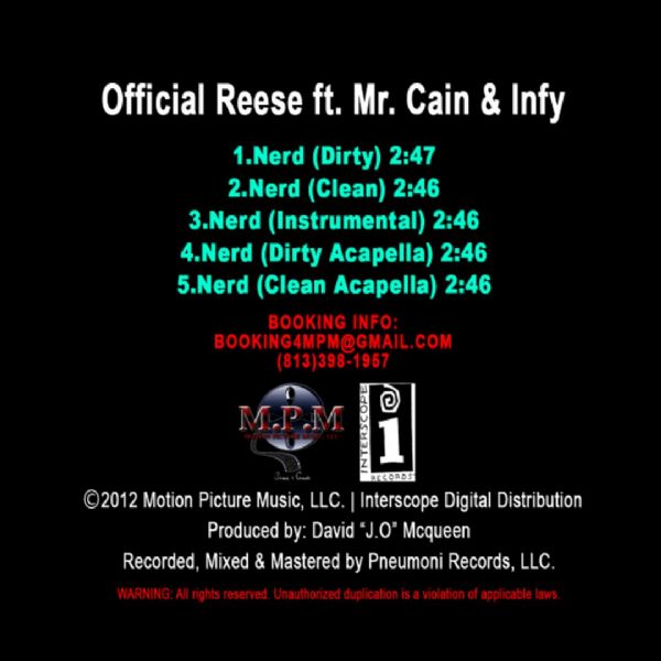 Official Reese - New Hit Single "Nerd" ft. Mr. Cain & Infy