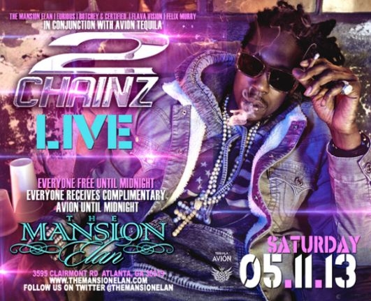 2CHAINZ LIVE @MANSION ELAN THIS SATURDAY!!