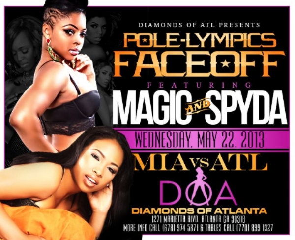 5/22 Pole Contest Tonight at DOA. K.O.D's Spyda & Magic vs DOA Girls!