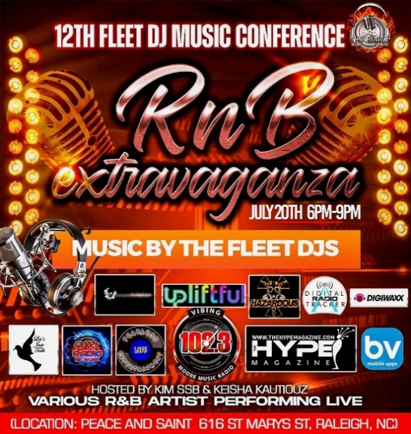 THE "RNB EXTRAVAGANZA" JULY 20 6PM-9PM RALEIGH,NC