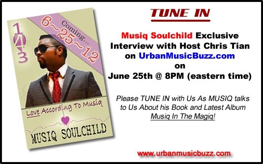 Musiq Soulchild Talks with Chris Tian About His Book on UrbanMusicBuzz