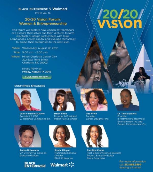 ATTN: Charlotte - 20/20 Vision Forum: Women & Entrepreneurship, August 22nd