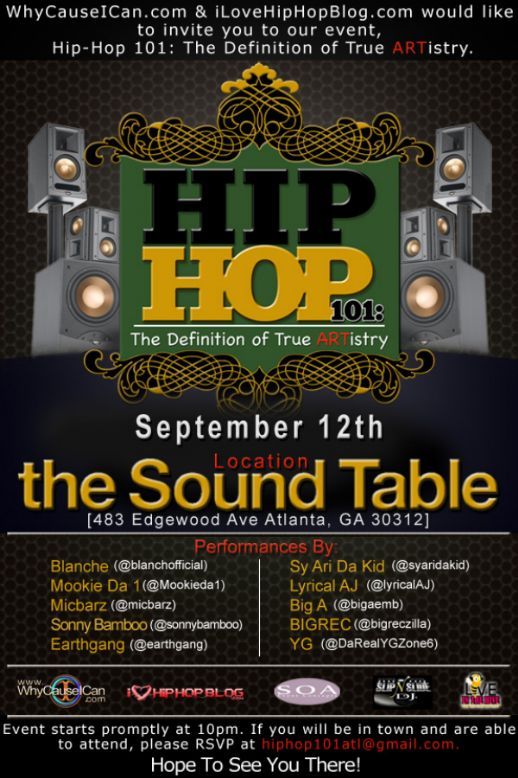 SPECIAL INVITE TO HIPHOP101:THE DEFINITION OF TRUE ARTISTRY