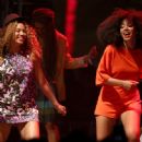 Beyonce joins her sister Solange on stage for a fun filled musical set.