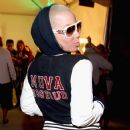 Amber Rose poses backstage during day 2 of Coachella.