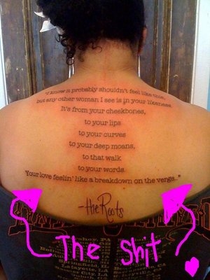 lyrics tattooed on you?
