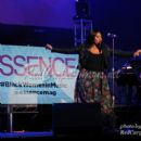 Singer Jazmine Sullivan performing on stage