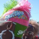 Is that a Skittles wrapper in her hair?
