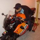 Man embalmed on replica racing bike