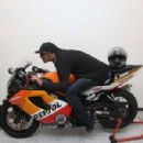 Man embalmed on replica racing bike