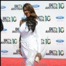 Former Miss USA Kenya Moore on the red carpet at the 2010 BET Awards