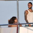 Alicia Keys and Swizz Beatz on vacation off the coast of France