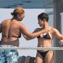 Queen Latifah and girlfriend yachting off the coast of France
