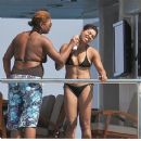 Queen Latifah and girlfriend yachting off the coast of France