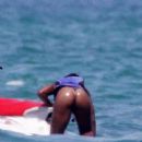 Serena Williams enjoys the water!