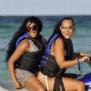 Lil Kim and LisaRaye enjoy the water