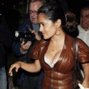 Salma leaving Madeo's in West Hollywood on Aug. 30