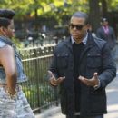 Fantasia and director Benny Boom on set of her video, "I'm Doing Me"
