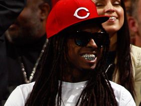 Lil Wayne attends New Orleans Hornets/Miami Heat game, Friday, Nov. 5, 2010