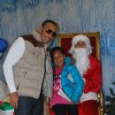 Ludacris and His Daughter, Karma Bridges, with Santa Claus