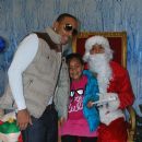 Ludacris and His Daughter, Karma Bridges, with Santa Claus