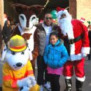 Ludacris with Sparky, Rudolph, Santa Claus, and his daughter, Karma
