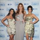 Kourtney, Khloe and Kim Kardashian at the 2011 People's Choice Awards