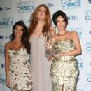 Kourtney, Khloe and Kim Kardashian at the 2011 People's Choice Awards