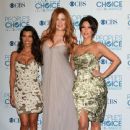 Kourtney, Khloe and Kim Kardashian at the 2011 People's Choice Awards