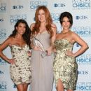 Kourtney, Khloe and Kim Kardashian at the 2011 People's Choice Awards