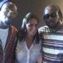 B.o.B, Julia Beverly of Ozone Magazine and TJ of TJ's DJs