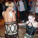 Rihanna laughed as she received a lapdance from 4ft stripper Bridget the Midget (2010)