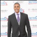 NBA Great Rick Fox stops for a picture on the NBA AllStar Game magenta carpet