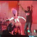 Nicki Minaj showing her backside to the crowd in her Wash DC performance
