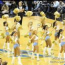 The Washington Wizard Cheerleaders perform during a timeout