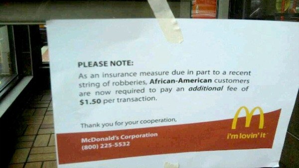 mcdonalds notice