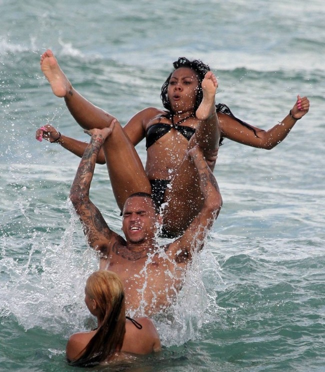 Chris Brown Partying In Miami