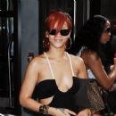 Rihanna showing some vacation cleavage